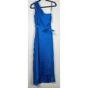 New INTERMIX Luisa Pleated Satin Maxi Dress Women's Size 2